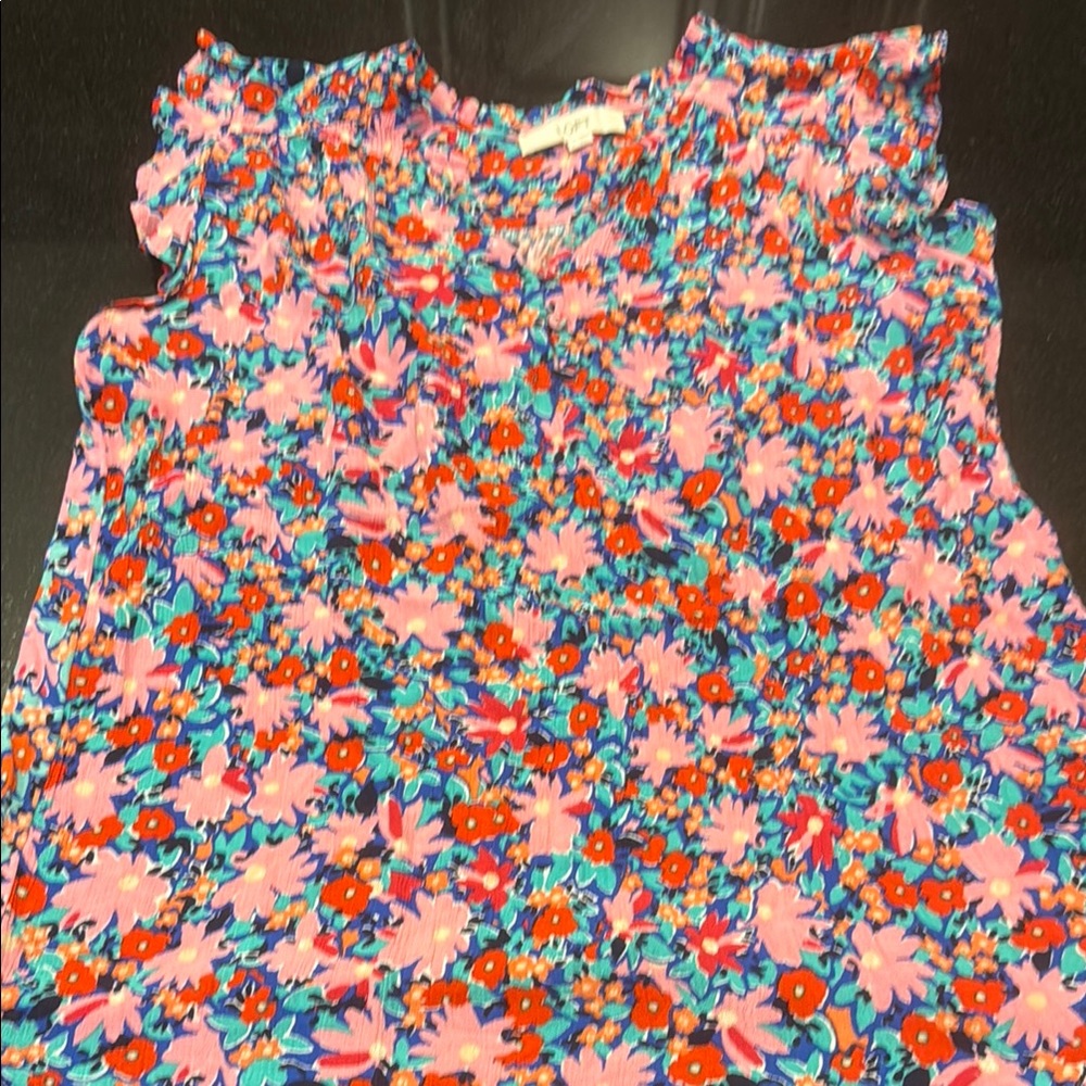 LOFT Colorful Floral Blouse